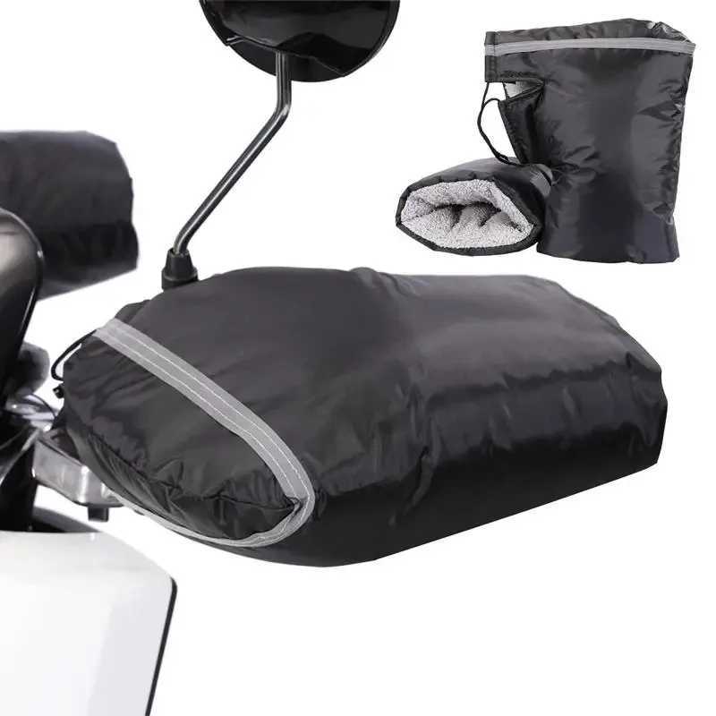 Motorcycle Handlebar Mittens for Winter Windproof Warm Motorcycle Hand bar Cover Battery Bike Windshield Gloves Handlebar Muffs S25118