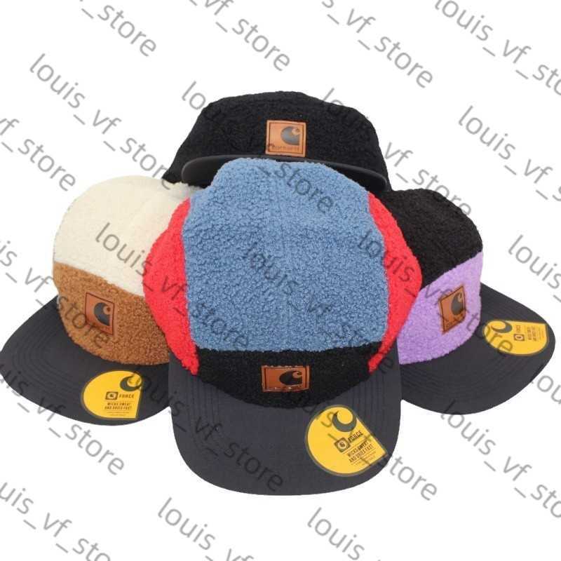 Autumn and Winter New Fleece Color Blocked Five Piece Hat for Men Women Warm Baseball Cap Camping H250411
