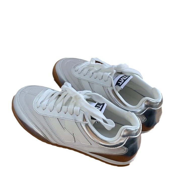 designer shoes new College style flat-bottomed Forrest shoes Haze blue fashionable small white shoes Student casual single shoes
