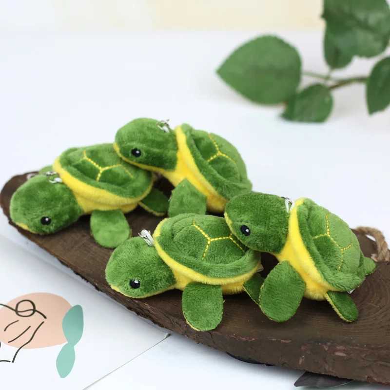 Soft plush turtle doll keychain cute cartoon Tortoise bag pendant childrens toy car keychain mens anime keychain new fashion W250411