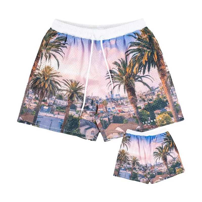US Hot 2025 Summer American Sports Shorts Mens Sublimation Printed Mesh Breathable Quick Drying Basketball Beach Quarters X250410