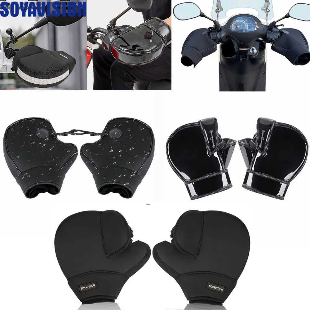 Motorcycle Handlebar Muffs Waterproof Windproof Winter Warmer Handlebar Gloves Motor Scooter Electric Vehicles Motorbike Gloves S25118
