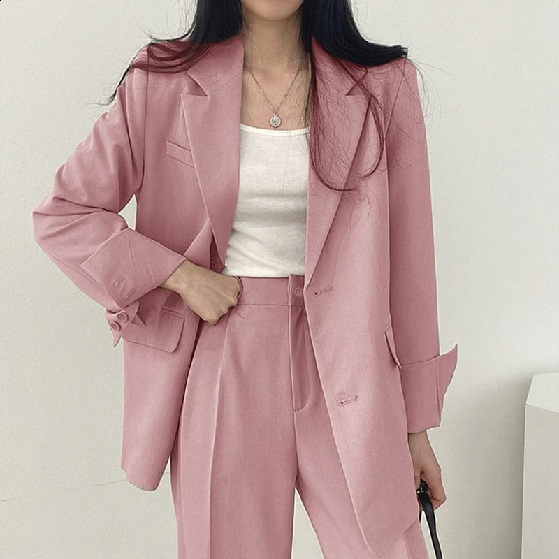 Casual office ladies elegant solid chest womens jacket 250407