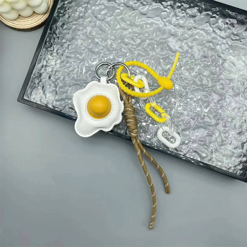Poached Egg Bag Pendant Dachshund Diy Cotton-filled Exquisite Fried Egg Keychain Niche Cute Mini Egg Pendant Ruths Same 251110