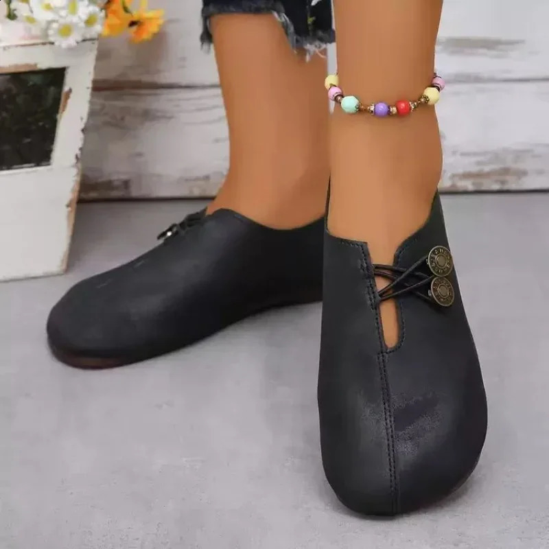 Women Shoes er Shoes Woman Square Toe Japanned Leather Flats Vintage Narrow Band Loafers Shoes for Women 250410