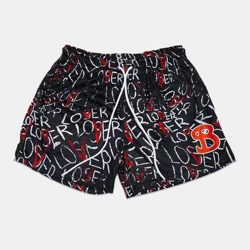 Summer Mens Basketball Shorts Mens Mesh Sports Shorts Gym Loose Shorts Quarter Kn Outdoor Sports Shorts X250410