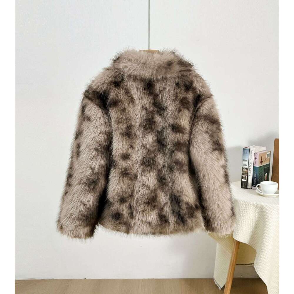 Women's Elegant Jacket With Buckle Faux Fur Trim - Grey/Black/White Plaid Collar Coat, Short Length Winter Warm Outerwear, Hine Washable For Casu