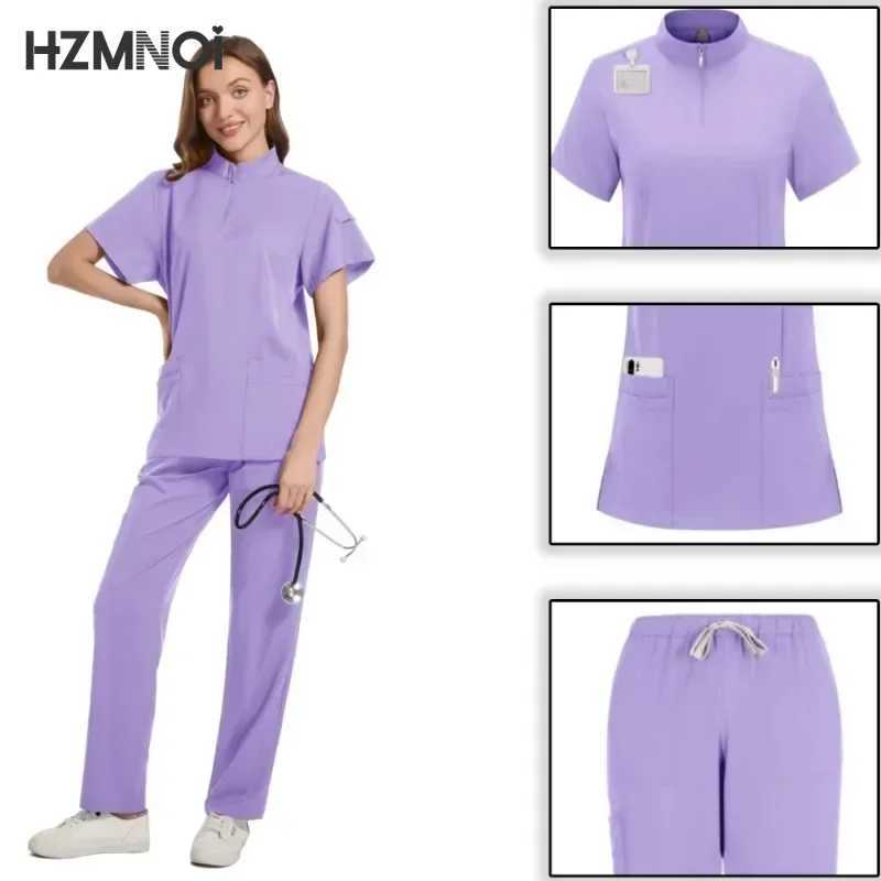 Fashion Clinical Surgical Uniforms Medical Scrubs Uniforms Sets Women Hospital Working Clothes Nurse Accessories Dental Workwear X250410
