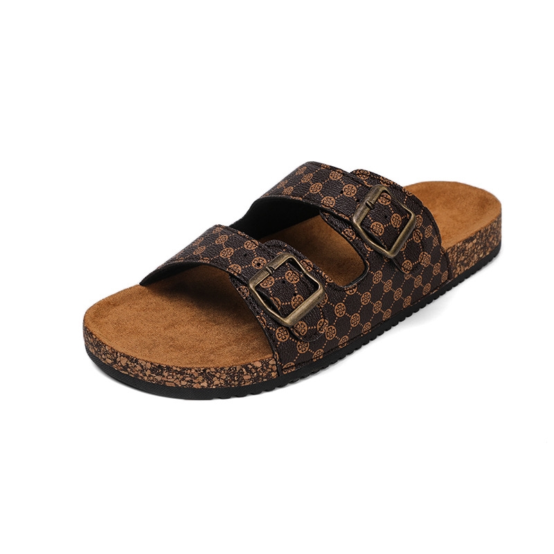 Designer's new fashion slippers for men soft cork soles worn on the beach light comfort home non-slip large size 36-46 free shipping