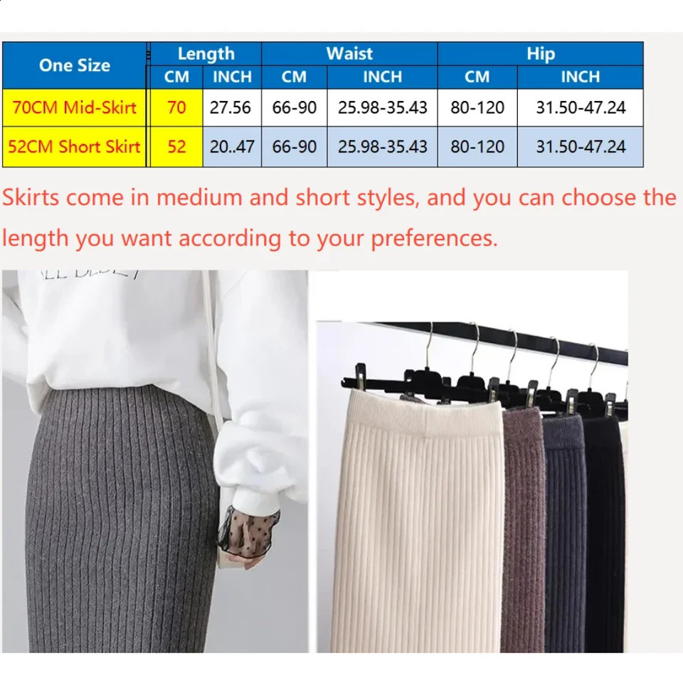 Winter Womens Knitted Leather Elegant and Unique Office Medium Length Midi Casual Aline 250407