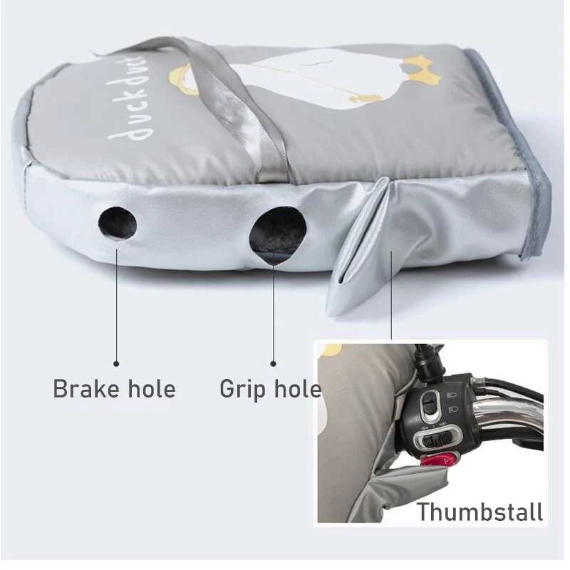 Fashion Cartoon Motorcycle Handlebar Muffs Protective Motorcycle Scooter Thick Warm Grip Handle Muffs Rainproof Winter Gloves S25118