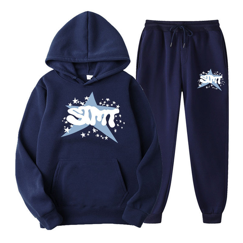 2 Pcs Tracksuit Coords Y2K Retro Men Balaclava Hoodie Embroidery Pattern Streetwear Dark Unisex Oversized Masked Sweatshirt Set 250910