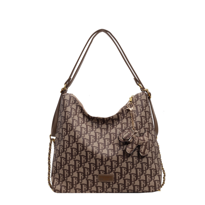 2025 Retro textured large-capacity commuter bag for women new trendy single-shoulder cross body bag