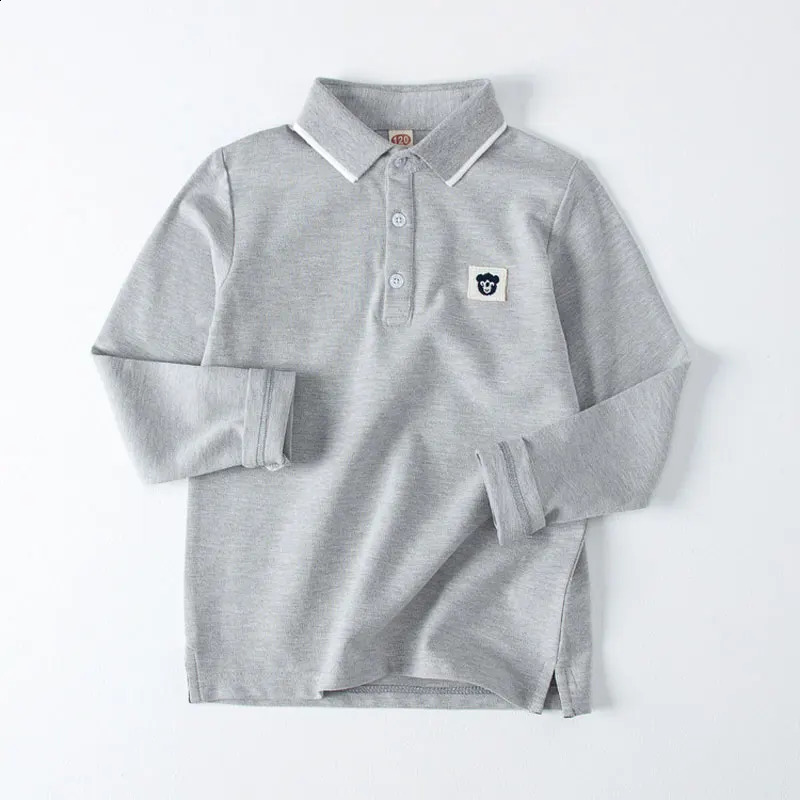 Children Polo Shirts Long Sleeve T-shirts for Kids Clothes Teenager School Uniform Boys Girls Outfits Toddler Clothing 250410