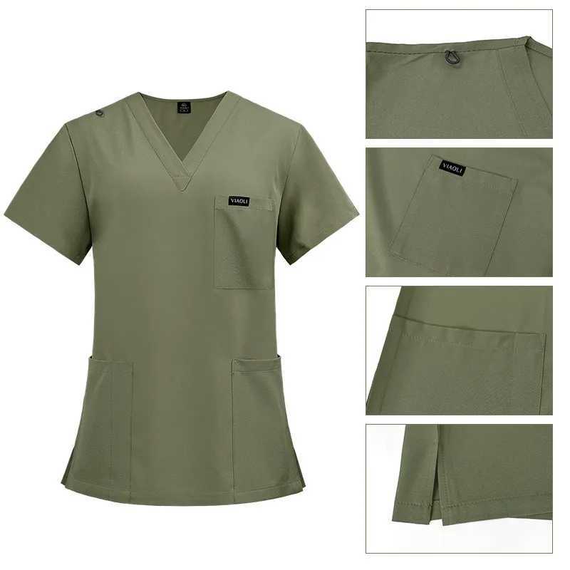 Multilcolors Hospital Medical Scrub Set Womens Scrub Set Beauty Work Clothes Nurse Accessories Dental Surgical Clothes X250410
