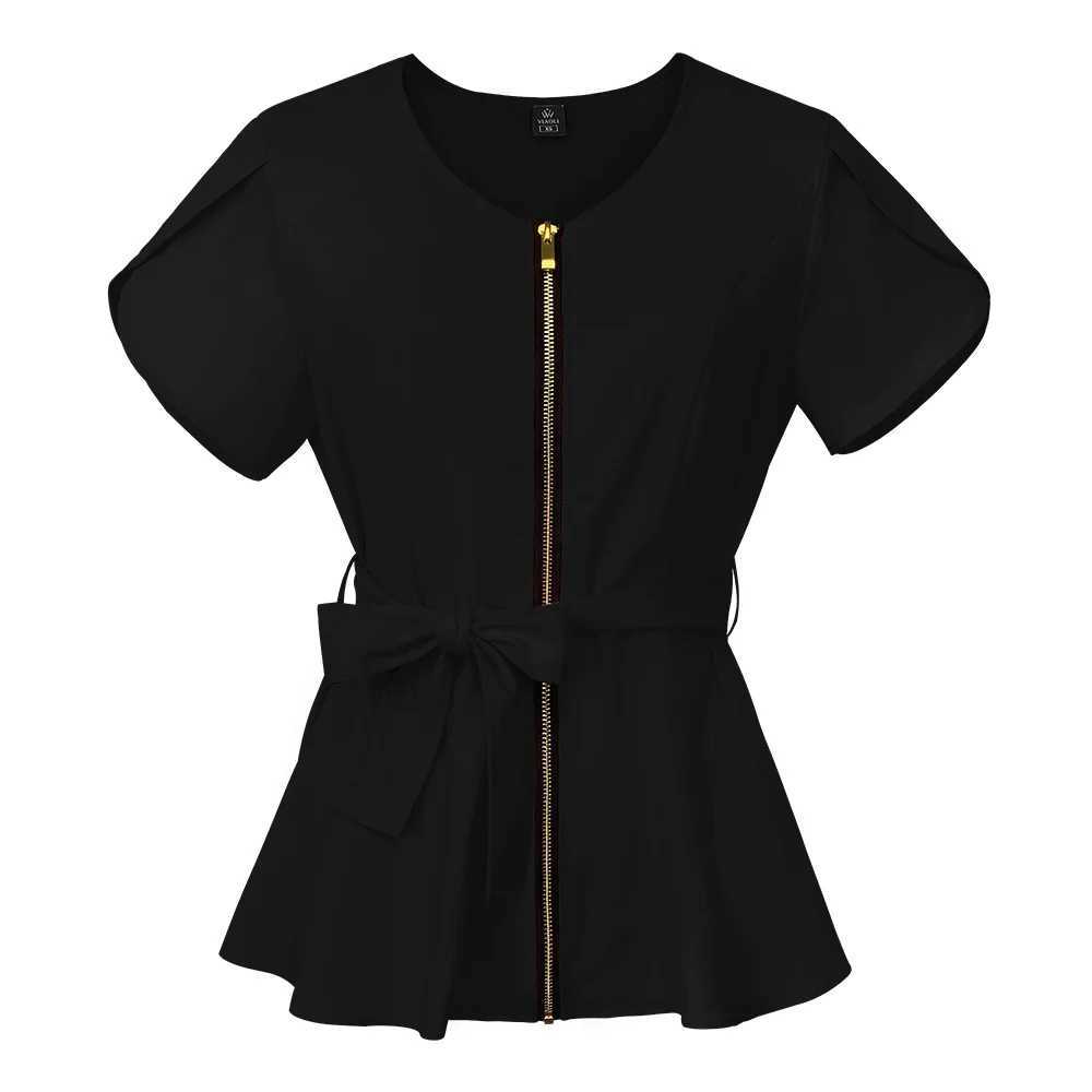 Korean style beauty Sn workwear operating room uniform medical uniform womens ultra-thin with frosted top clinical workwear X250410