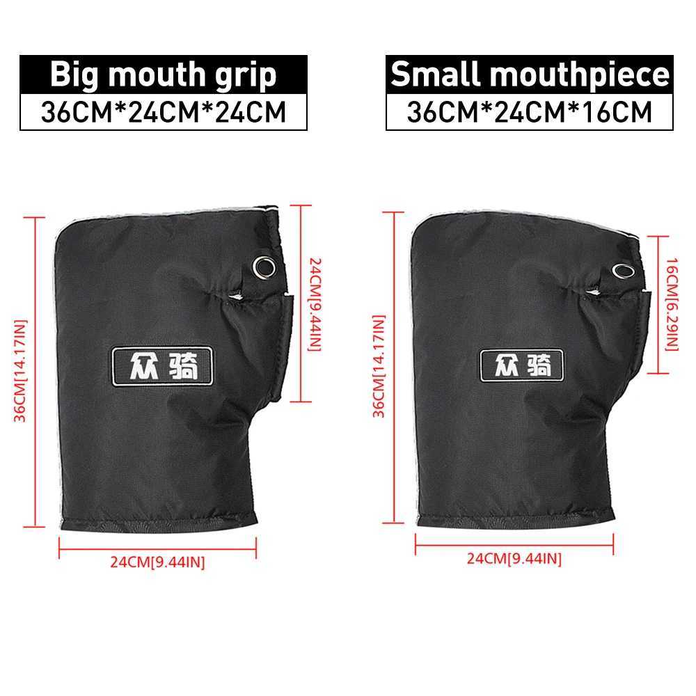 Motorcycle Scooter Thick Warm Handlebar Muff Grip Handle Bar Muff Rainproof Riding Protective Winter Warmer Thermal Cover Gloves S25118
