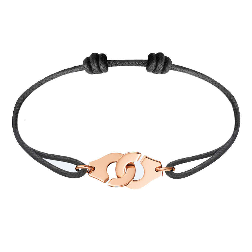 Classic handmade woven titanium steel handcuffs, couple leather bracelets, multiple color matching accessories in Yiwu