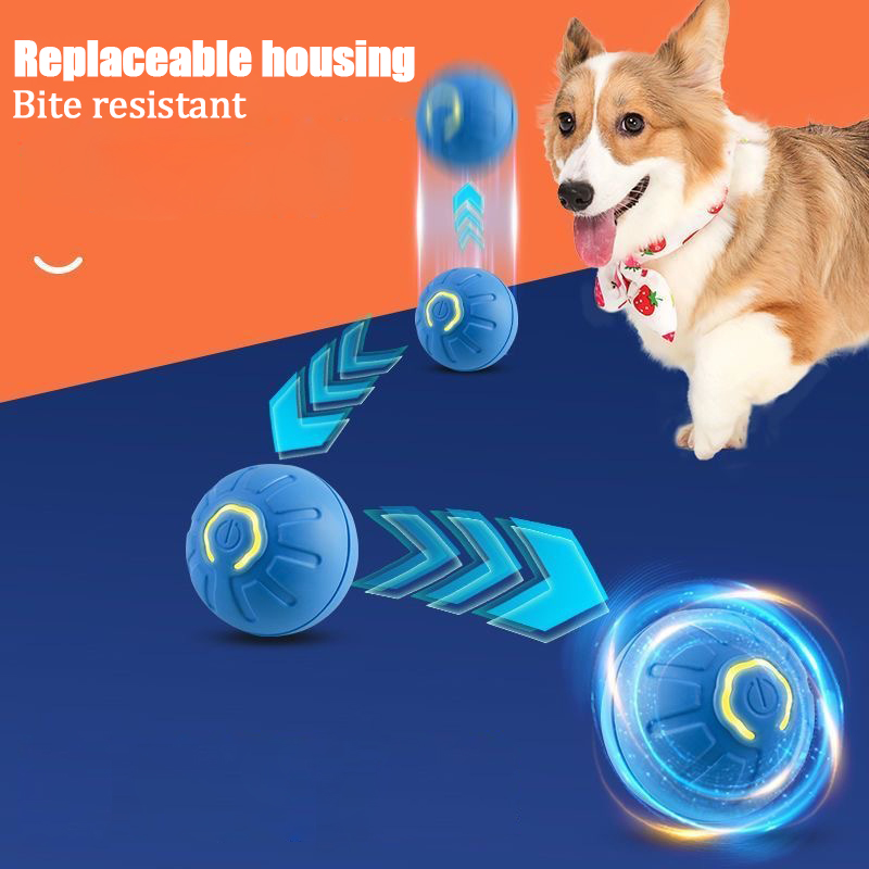 Update Pet Ball For Dogs Interactive Dog Toy Durable Automatic Rolling With Led Flash Lights Small Large Breed