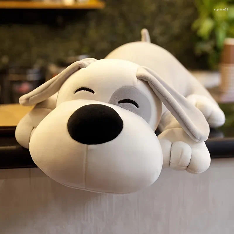 Update Adorable Dog Plush Pillow Soft Stuffed Animals Simulation Toy Lying Doll Home Decor Xmas Gifts For Boys Girls Pet