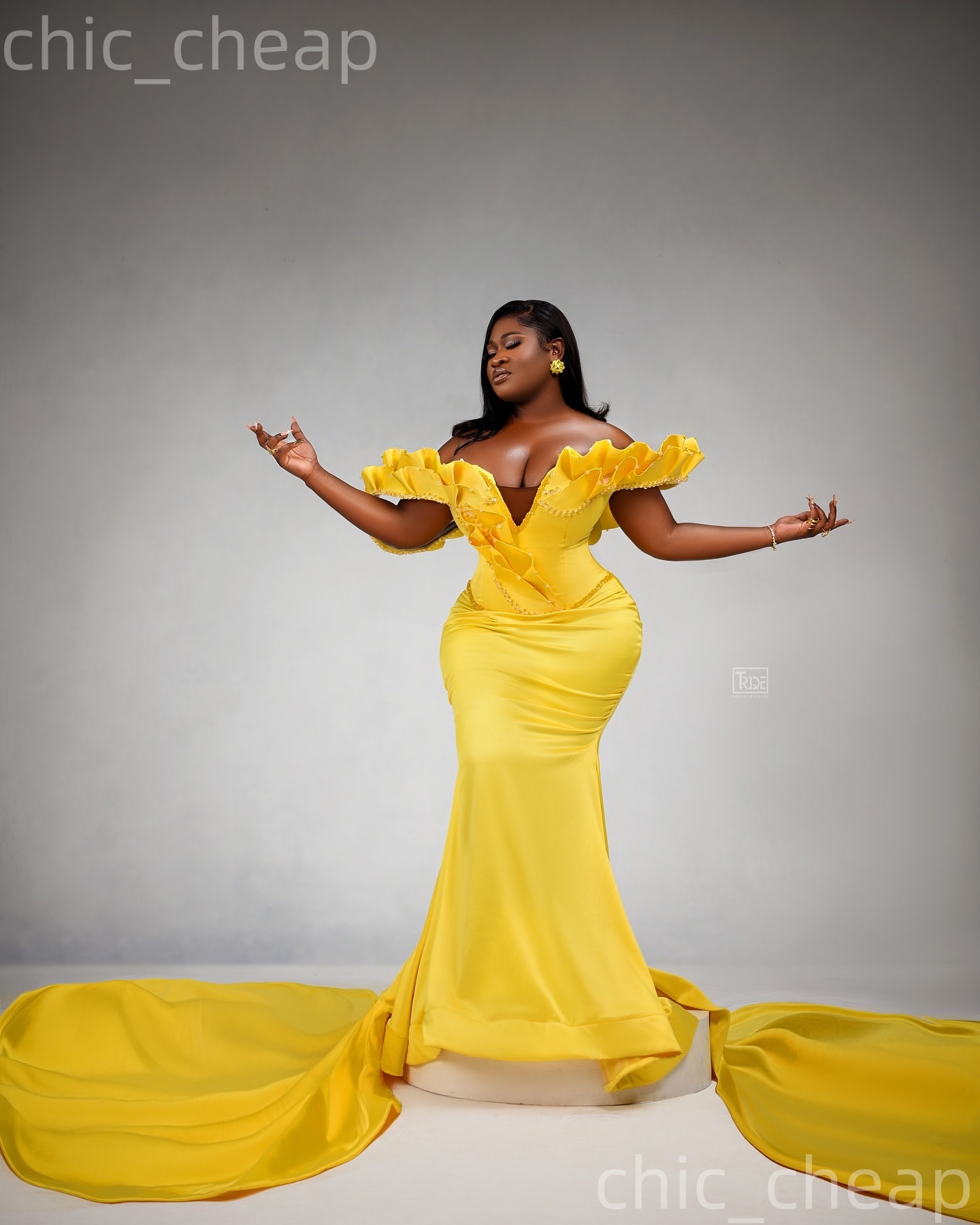 Aso Ebi Mermaid Yellow Prom Dresses 2026 Sweetheart Beaded Satin Evening Formal Party Second Birthday Engagement Gowns Plus Size Dress For Special Occ