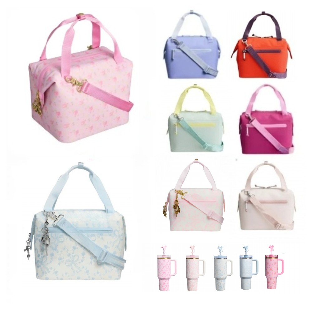 US Warehouse Cooler Bags and Lunch Boxes All Day Julienne Mini Soft Bag Cooler 10-Can Travel Cooler Bag Holiday Christmas Gifts Coquette Bow Chantilly box