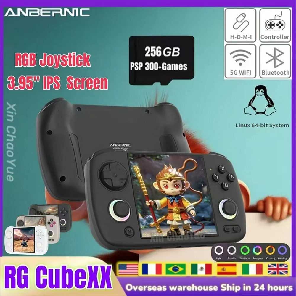 ANBERNIC RG CubeXX Handheld Game Console 395 I HD SCREEn Linux WIFI 256G P RG Cube XX Retro Video Gaming ConsoleM251111