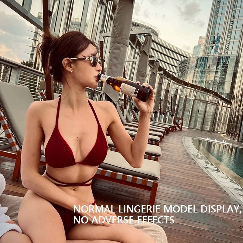 Manufacturer Wholesale Triangular beach outfit bikini with back strap swimsuit, women's sexy bikini