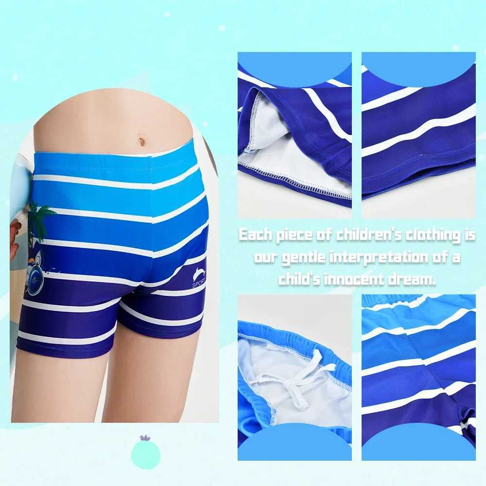 PC Boy Summer Swimming Tree Trunk Children Cartoon Shark Dinosaur Swimsuit Quick Drying Children Bathing Bottom Vacation Children Beach BoyW250410