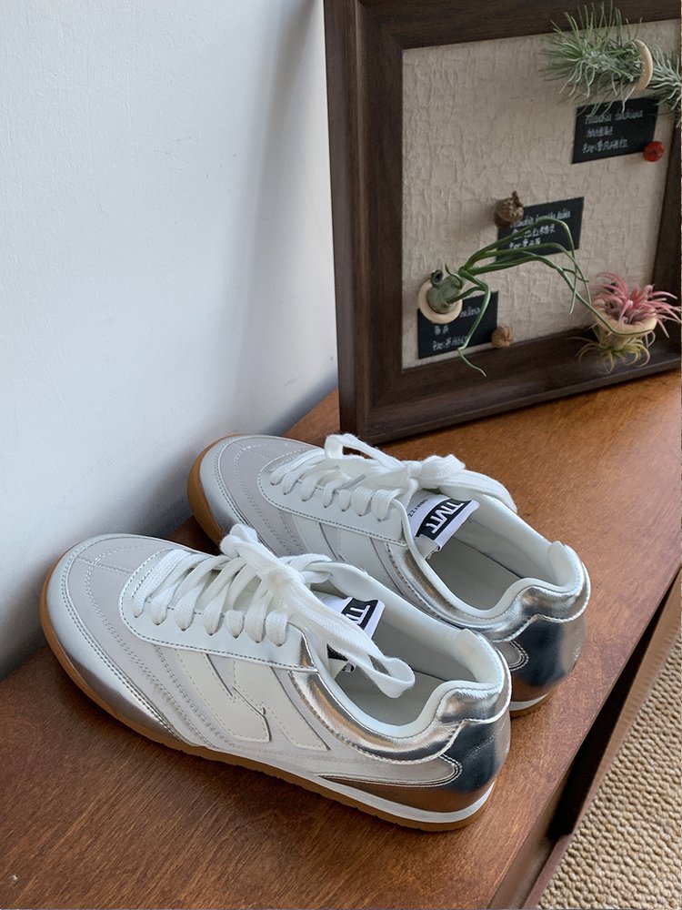 designer shoes new College style flat-bottomed Forrest shoes Haze blue fashionable small white shoes Student casual single shoes