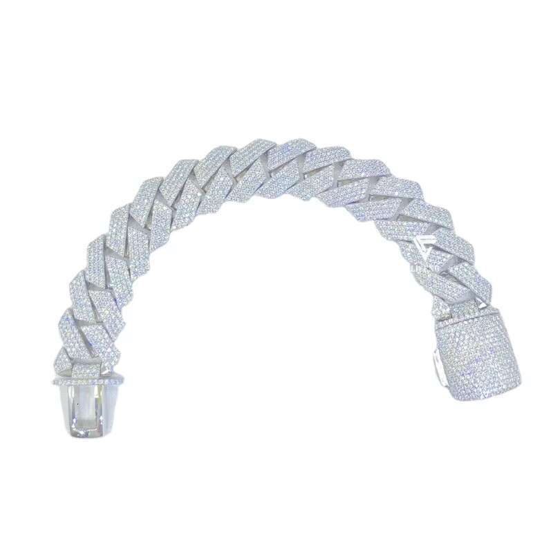 2024 New Design Fashion Jewelry Bracelets Bangles 20mm VVS Moissanite Cuban Link Bracelet S925 Iced Out Miami Cuban Link Chain