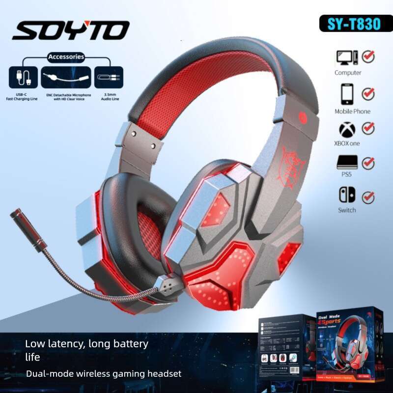 Famous Brand Over Ear For Computer Gaming Laptop Light Up Wireless Bluetooth Headphones