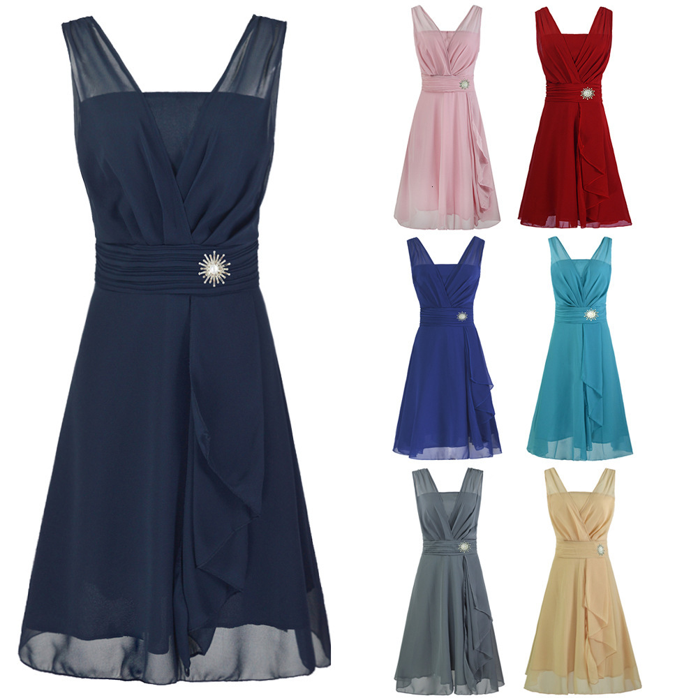 Large women's bridesmaid Annual toast short Cocktail dress
