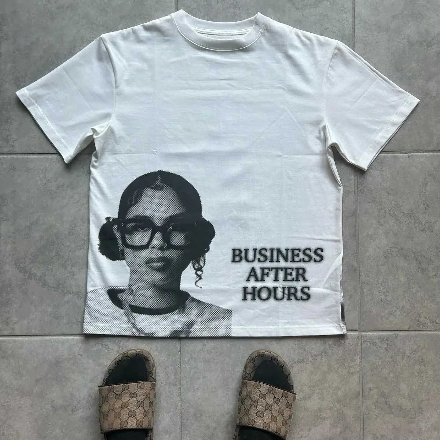 New Arrival Y2k European and American hip-hop character printing oversized T-shirt for womens retro street casual short sleeved top Z250411