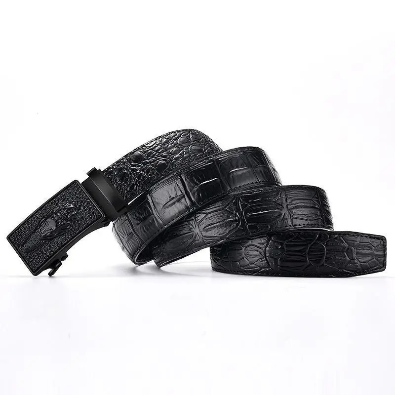 Genuine Leather Belt For Man Top Quality Male Belts Automatic Buckle Mens Pattern Strap ZD2137 251031