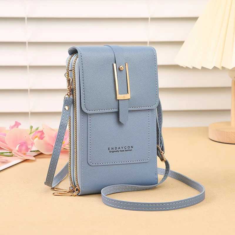 New transparent touchscreen phone bag trend simple crossbody small bag phone womens bag change bag vertical designT251110
