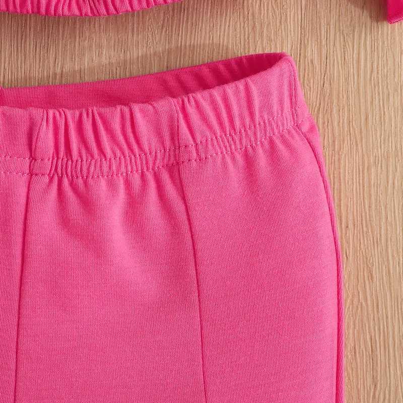 FOCUSNORM 2-piece fashionable little girl summer clothing set 1-6Y shoulder short sleeved T-shirt top+denim flash pantsXJ250410