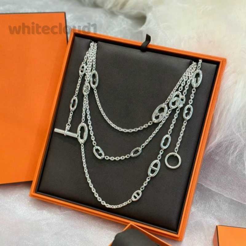 Pendant Necklaces Necklaces womens Designer necklaces for luxurious Pendants necklace jewelry fashion high-end S925 silver H Brand bag with full diamonds necklace