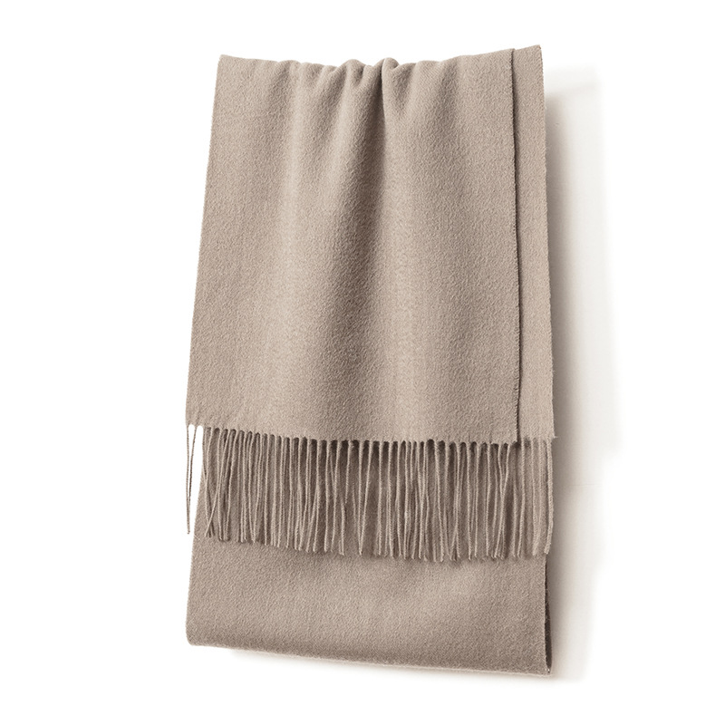K365 2024 new Inner Mongolia manufacturers 100% wool scarf embroidery LOGO production autumn and winter unisex shawl