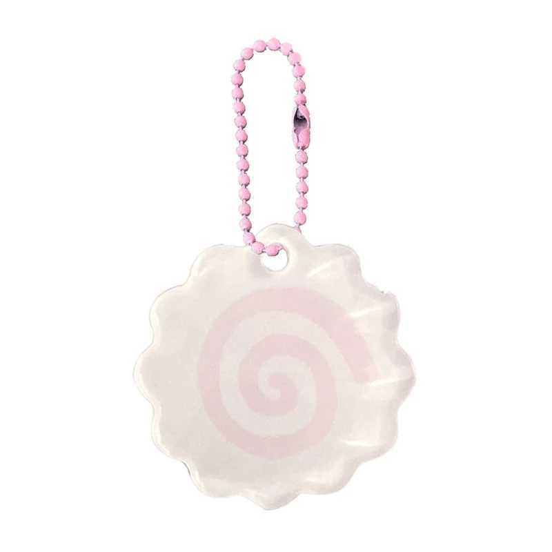 Handmade Acrylic Pink Squirrel Roll Charm Keychain Cute Decorative Keyring Backpack Handbag Charm Pendant Keyholder W250411