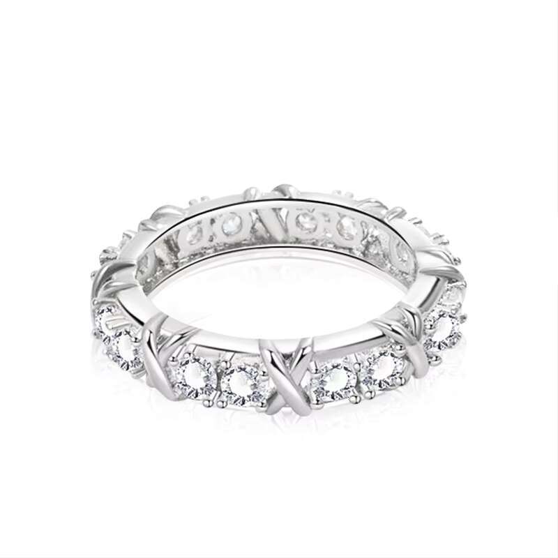 New 925 Sterling Silver Ring Sparkle Diamond High Quality for Women Rings Wedding Fine Jewelry Accessories Party Gift