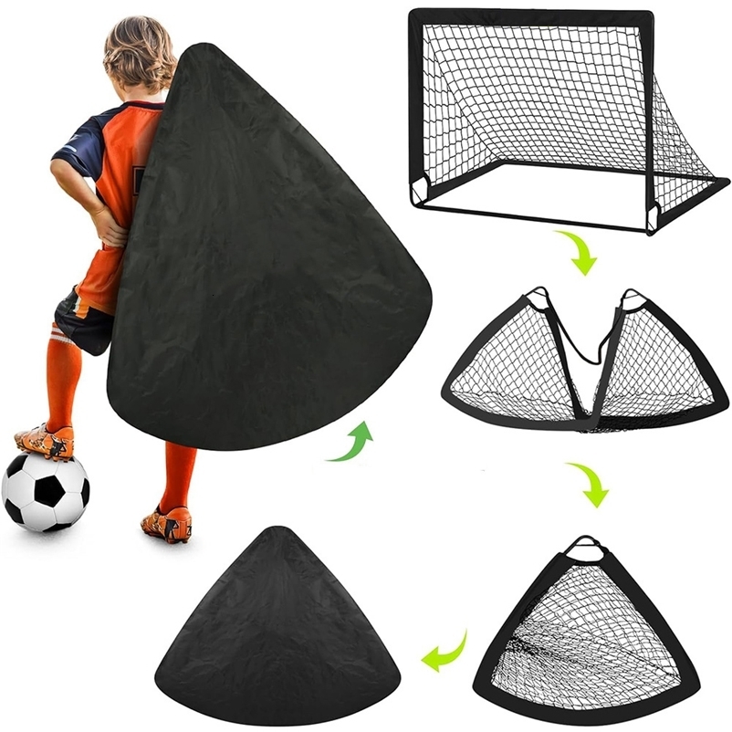 Soccer Goals for Backyard Set 2pcs Portable Training Football Net Indoor and Outdoor Children Football Match Door Frame 250410