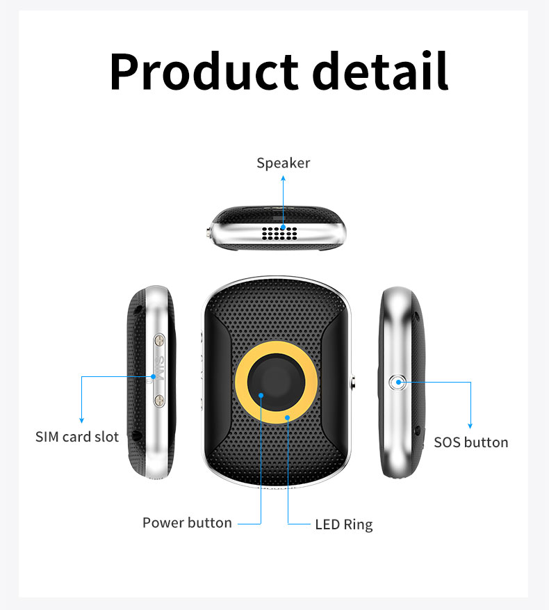 Mini 4G GPS Locator with Wi-Fi & LBS - Durable IP67 Waterproof Design for Ensuring Safety of Family Members and Pets