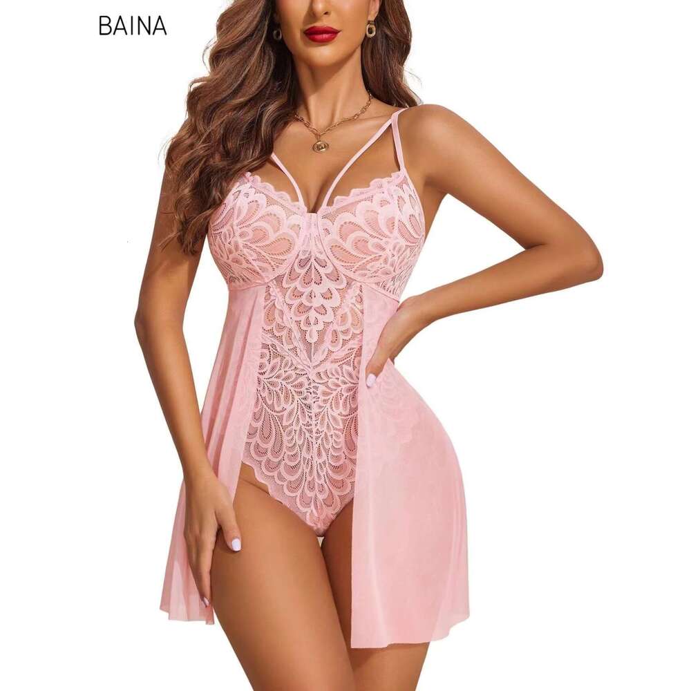 Women's Lace Mesh Dress Pamas Erotic Nightdress Sexy Gerie