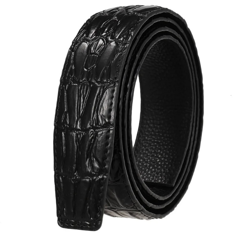 High Quality Three Bone Pattern Cowhide Belt Strip Automatic Belt Body Width 35CM 251031