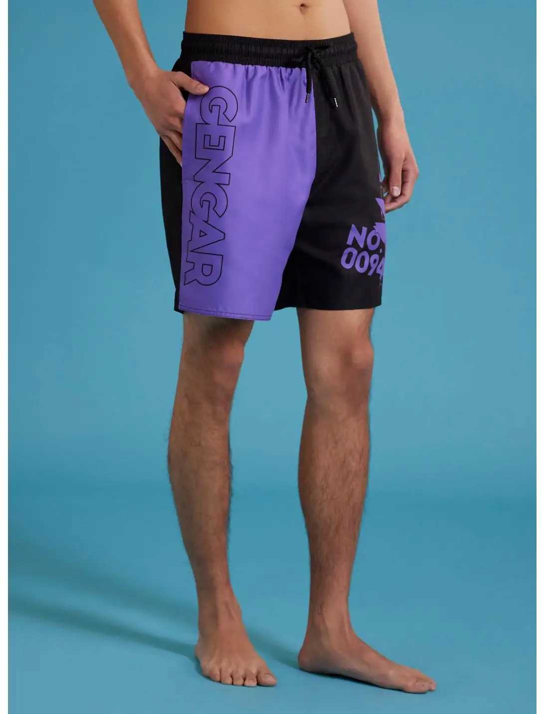 24/25 Summer Cool Shorts Original Vacation Quick Dry Beach Pants Unisex Pocket Monsters Gengar Split Swimming PantsW250410