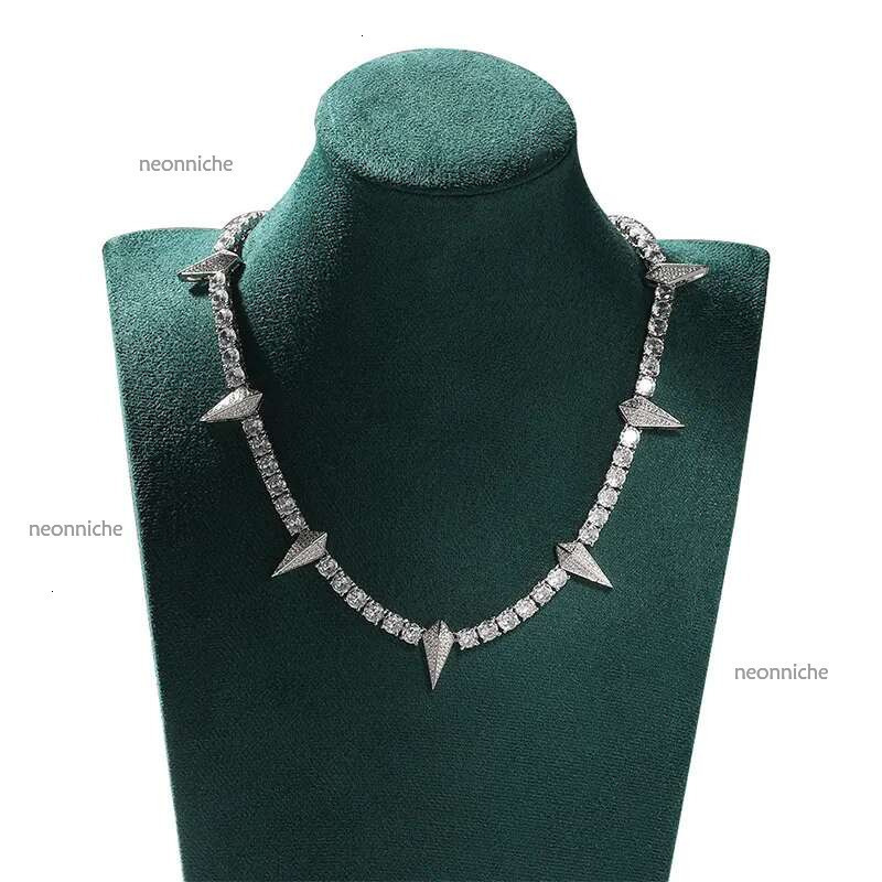 Hip Hop Gold Chains Iced Out Tennis Chain Mens Club Jewelry Glow-in-the-dark Drip Black Panther Necklace