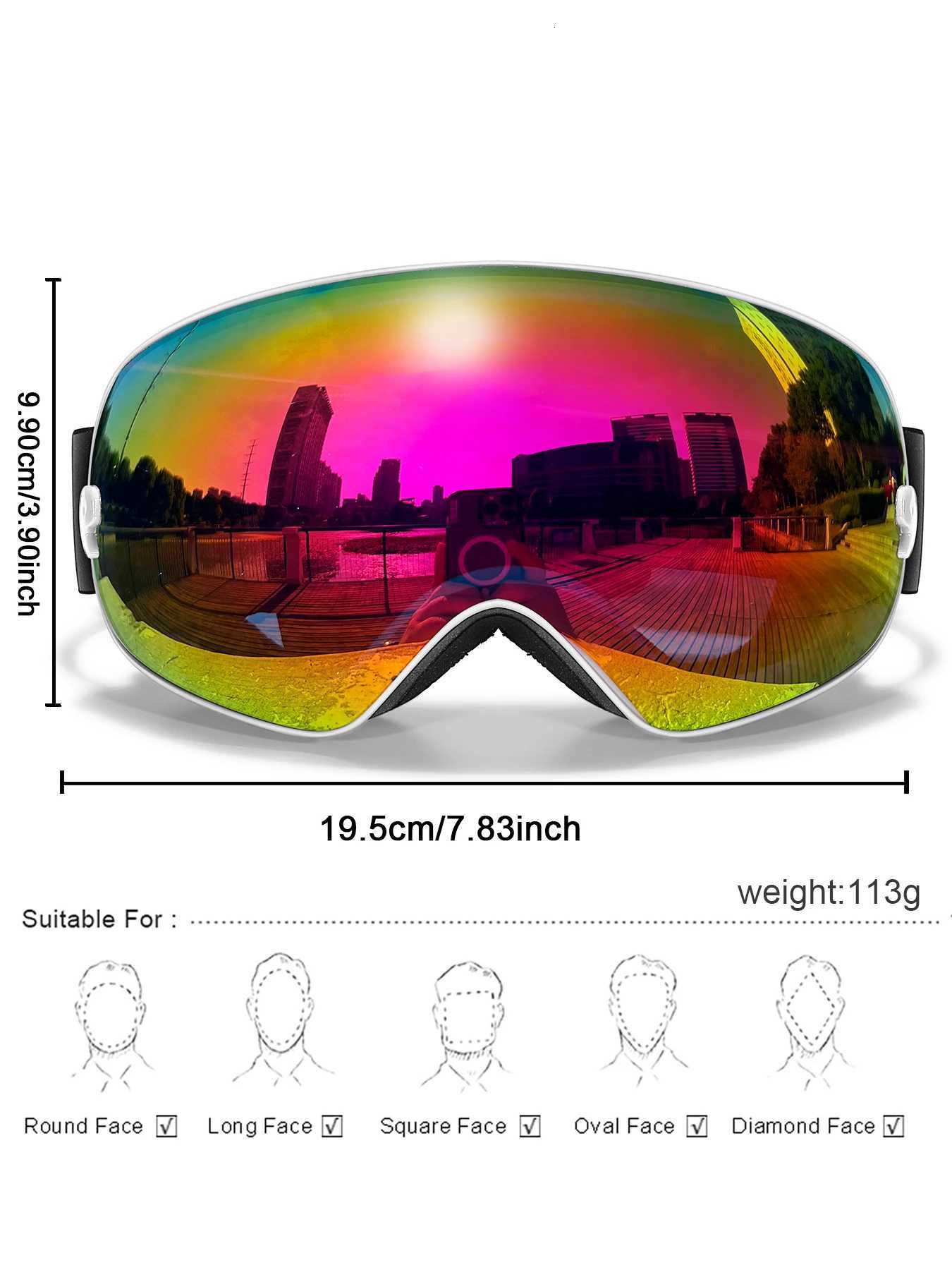 Classics Ski Goggles Double Layers Anti-fog Big Ski Glasses UV400 Skiing Mask Snowboard Men Women Winter Sports Snow Goggles K251110