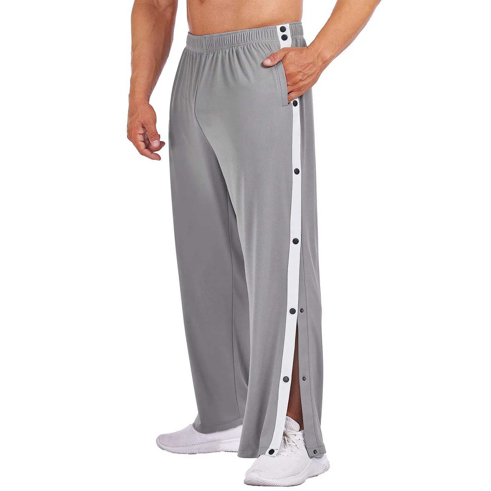 New casual pants mens tear basketball pants high score style snap button casual back long sports pants with pockets Ropa Para CaballeroXJ250410
