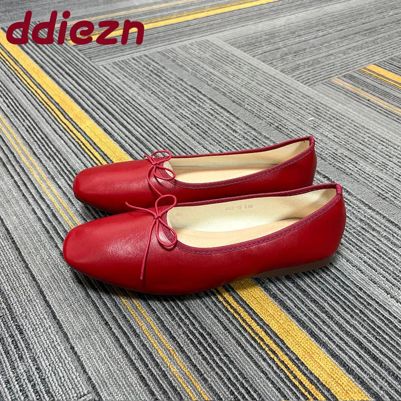 y ButterflyKnot Footwear Flats With Shoes For Women Female Soft Fashion Shallow Ladies Ballet Slip On 251121